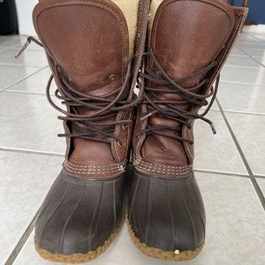 LL Bean Boots 8 Shearling-Lined Wide